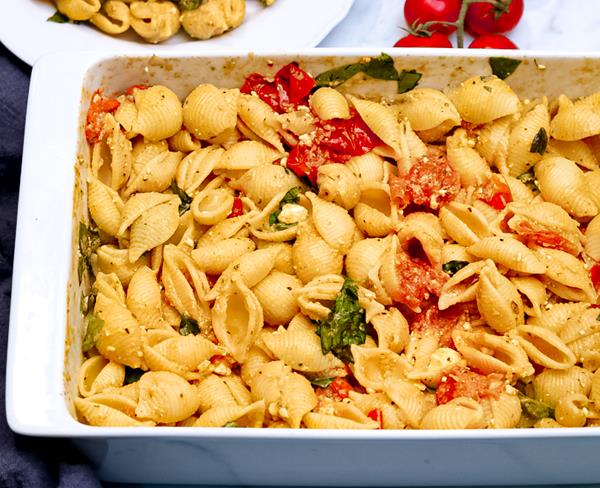 Tiktok Baked Feta Pasta - Rich And Delish