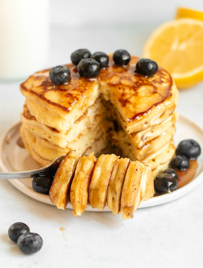 Lemon Ricotta Pancakes - Rich And Delish