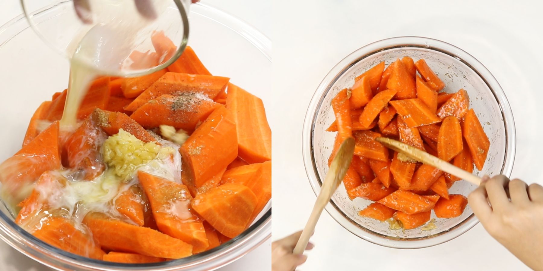 Roasted carrot process shots.