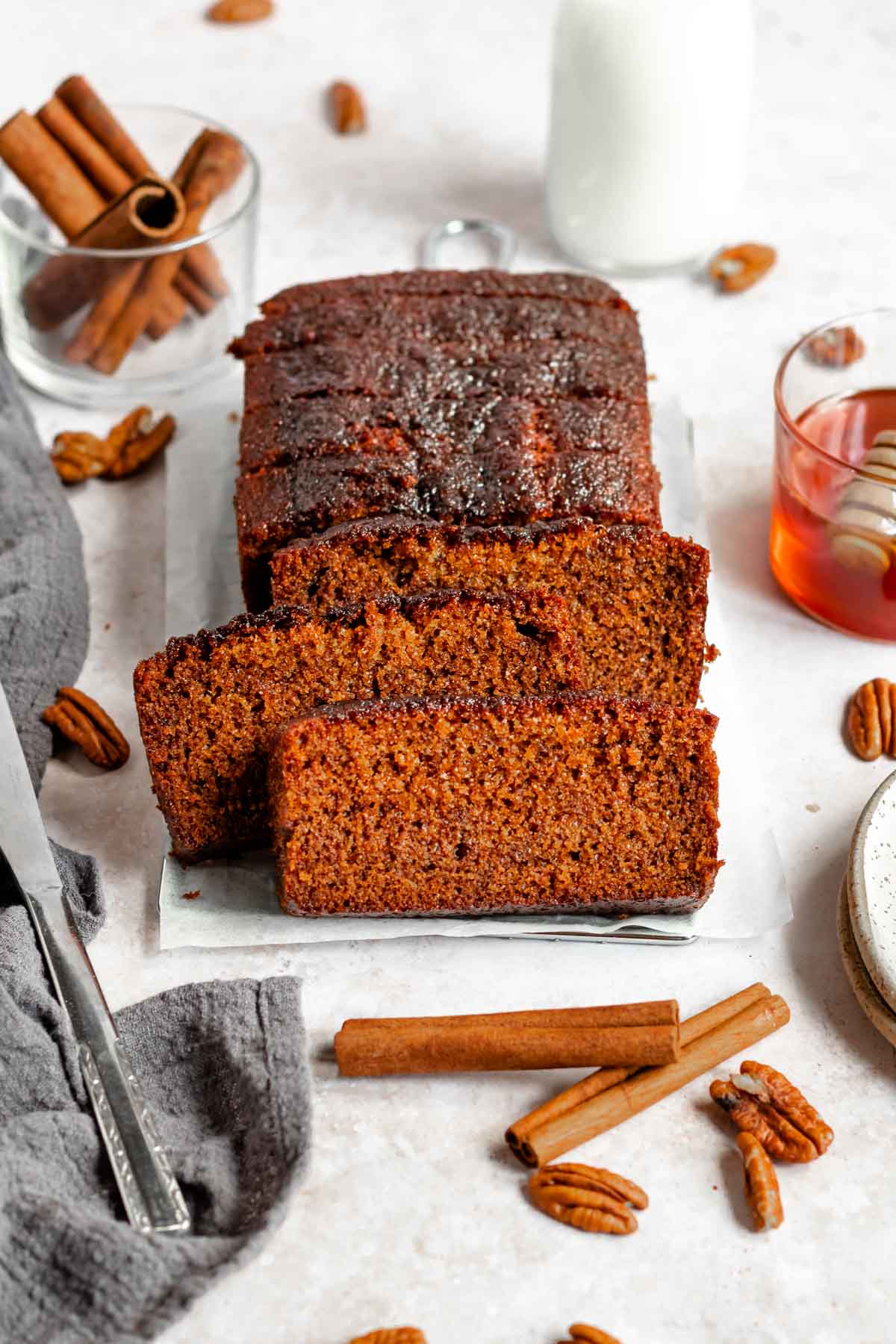 Stack of honey cake.