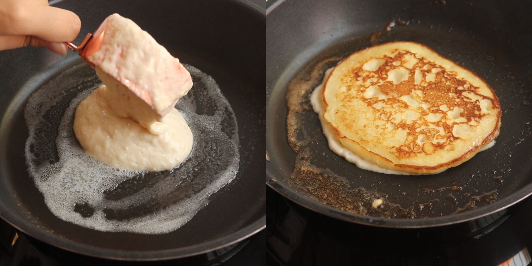 Pancakes process shots.