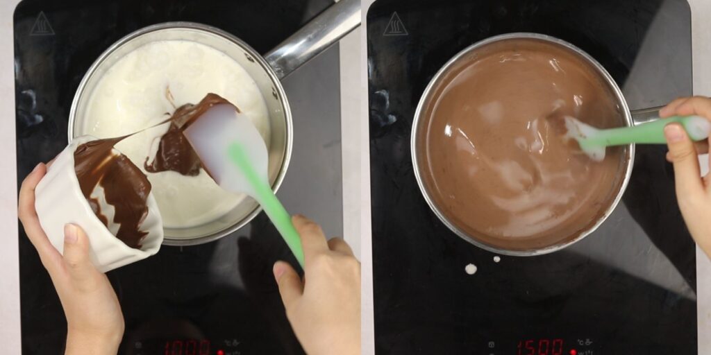 Nutella tart process shots.
