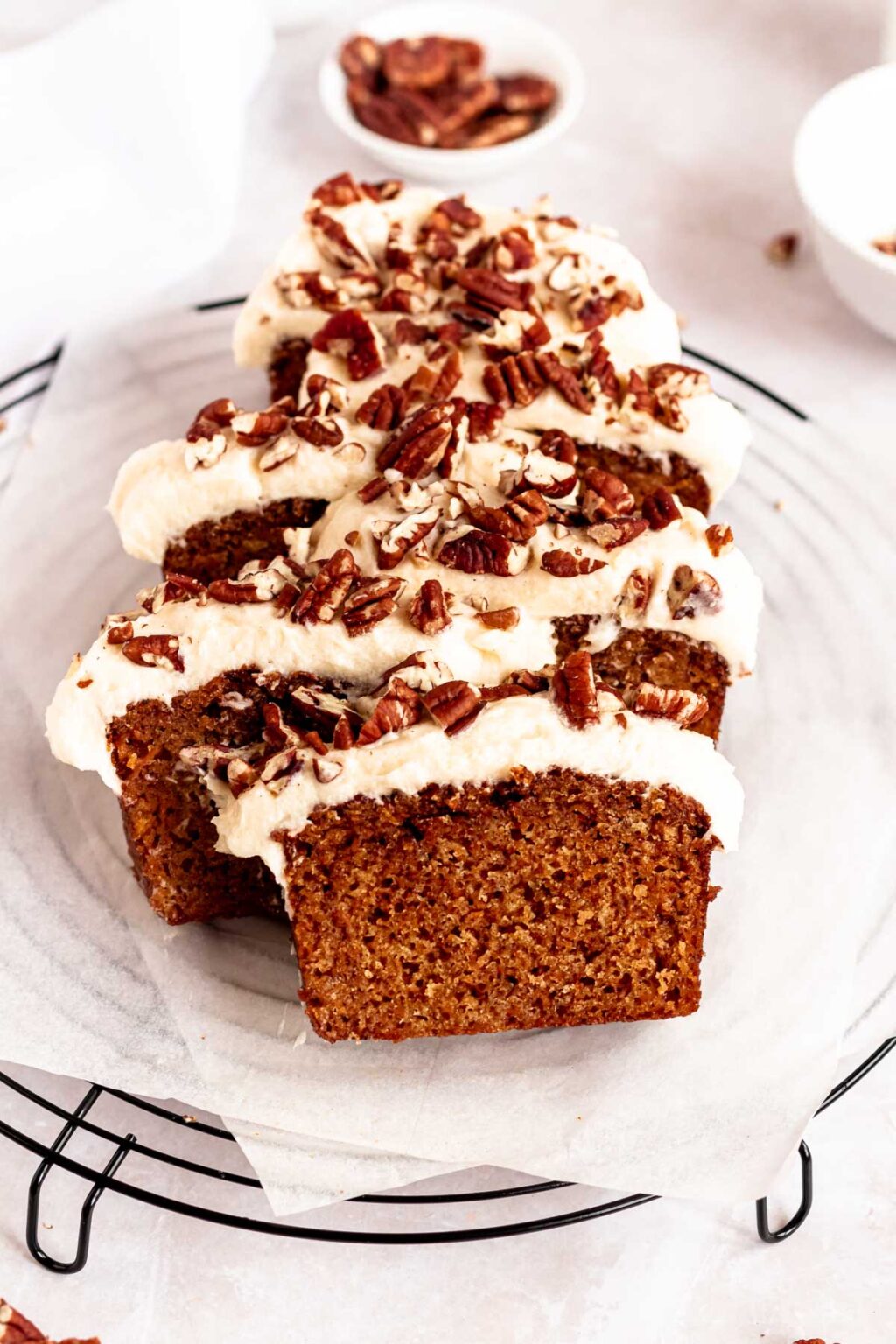 Easy Carrot Cake Loaf With Cream Cheese Frosting - Rich And Delish