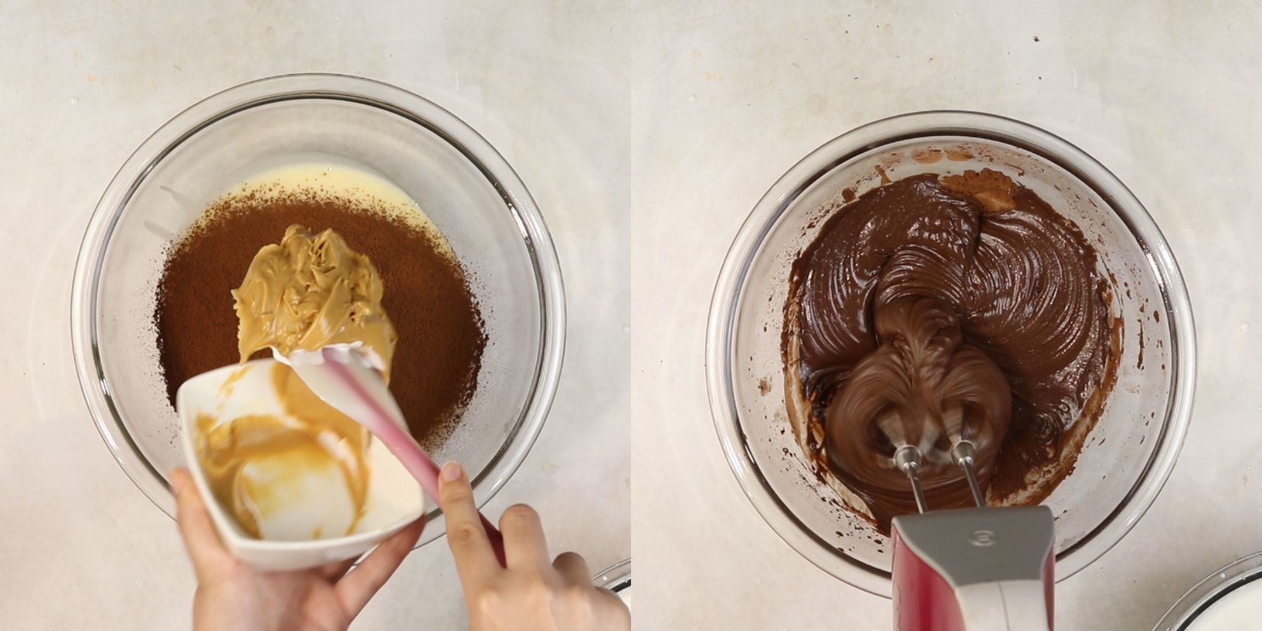 Ice cream process shots.
