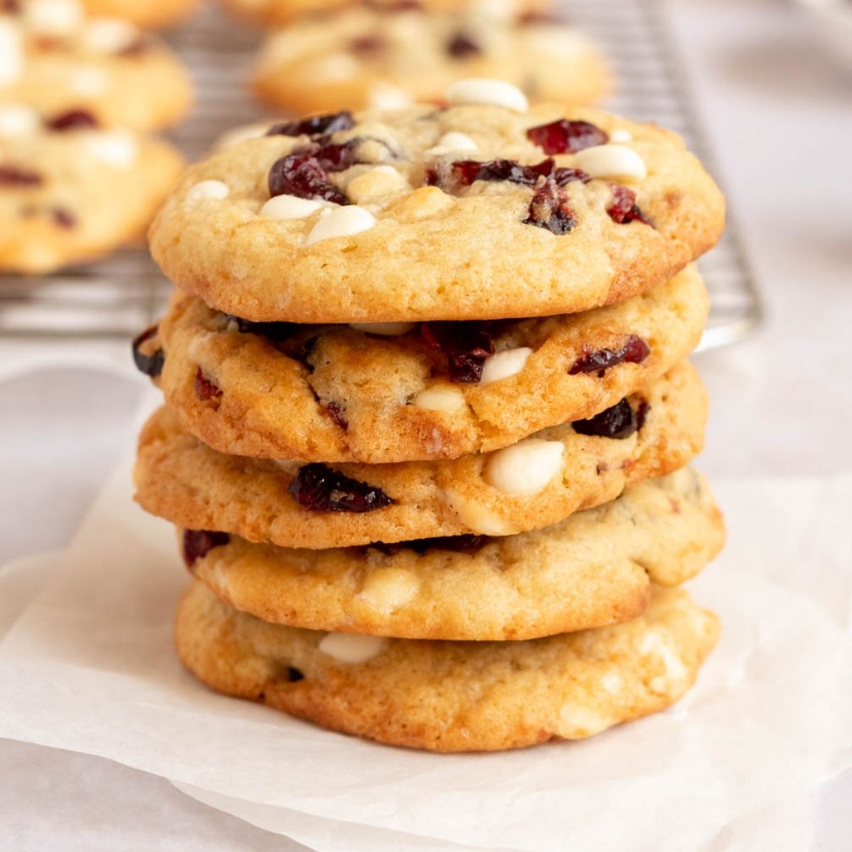 White Chocolate Chip Cranberry Sugar Cookies - Whiskful Cooking