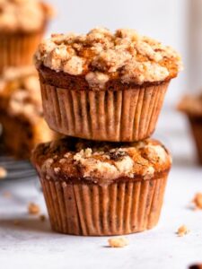 Two muffins on top of each other.