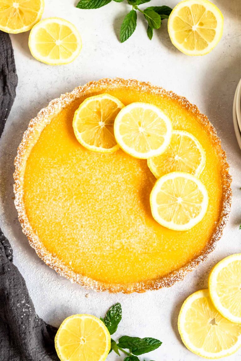 French Lemon Tart W/ Lemon Curd - Rich And Delish