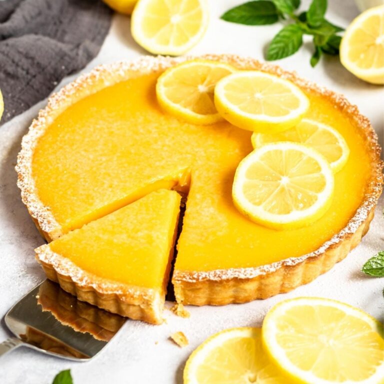 French Lemon Tart W/ Lemon Curd Rich And Delish