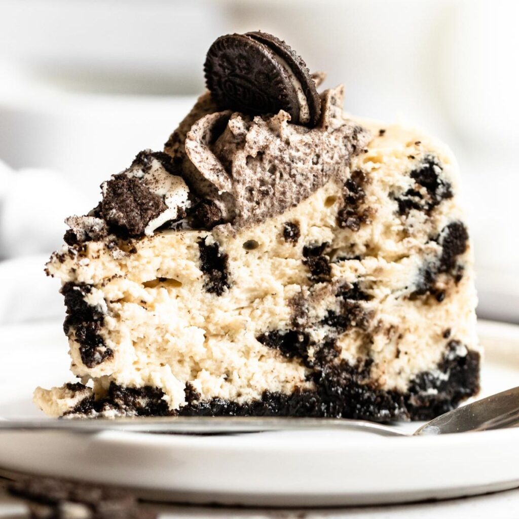 Creamy Oreo Cheesecake W/ Oreo Whipped Cream - Rich And Delish