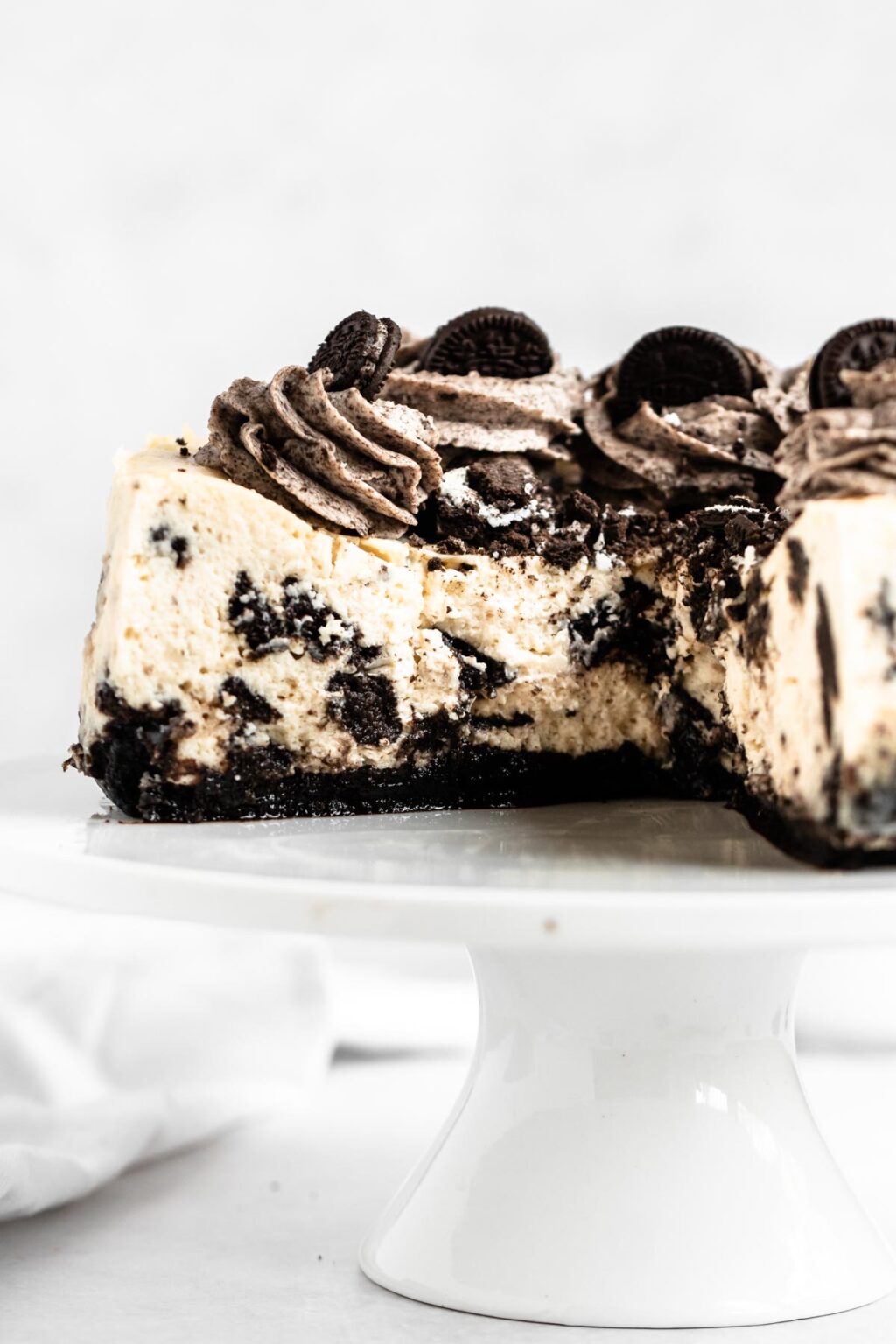 Creamy Oreo Cheesecake W/ Oreo Whipped Cream - Rich And Delish