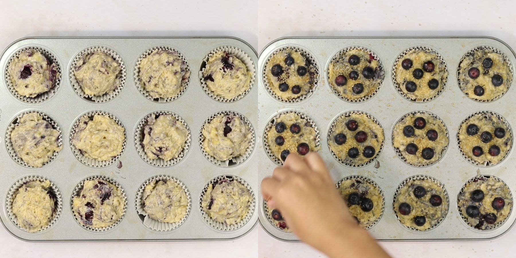 Muffins process shots.