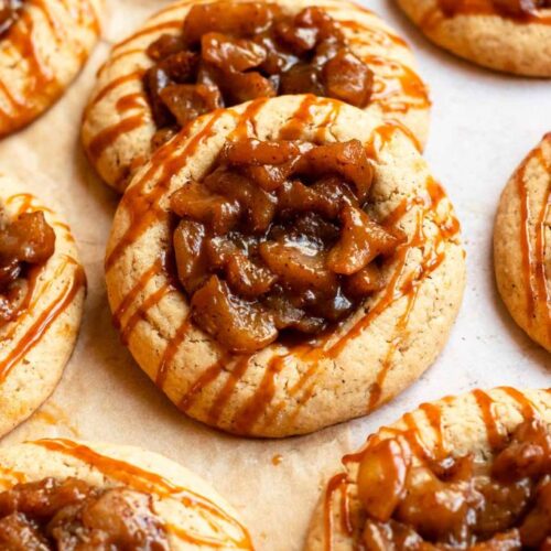 Close up shot of apple pie cookies.