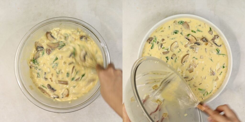 Spinach Mushroom Quiche (Crustless) - Rich And Delish