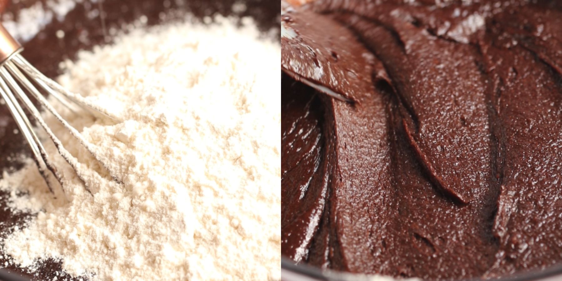 Brownies process shots.