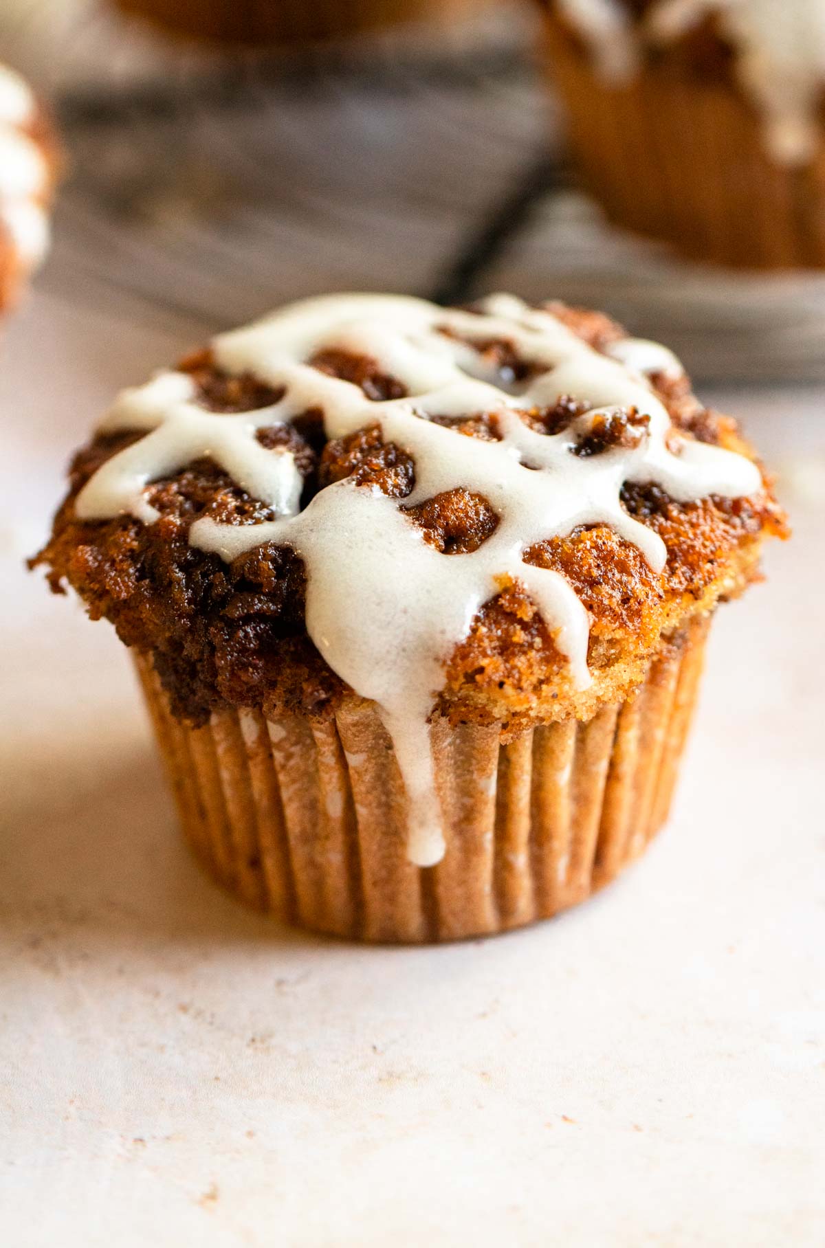 Close up shot of a muffin.
