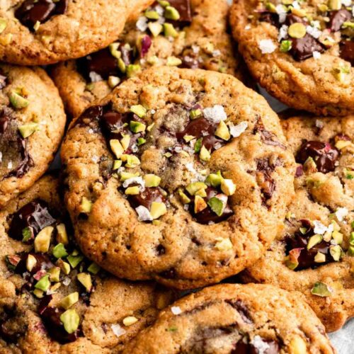 Chewy Pistachio Cookies W/ Dark Chocolate Chunks Rich And Delish