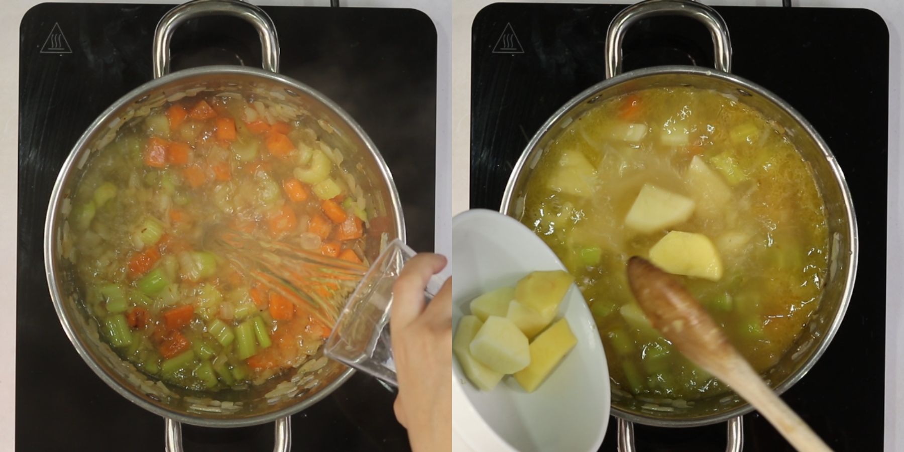 Soup process shots.