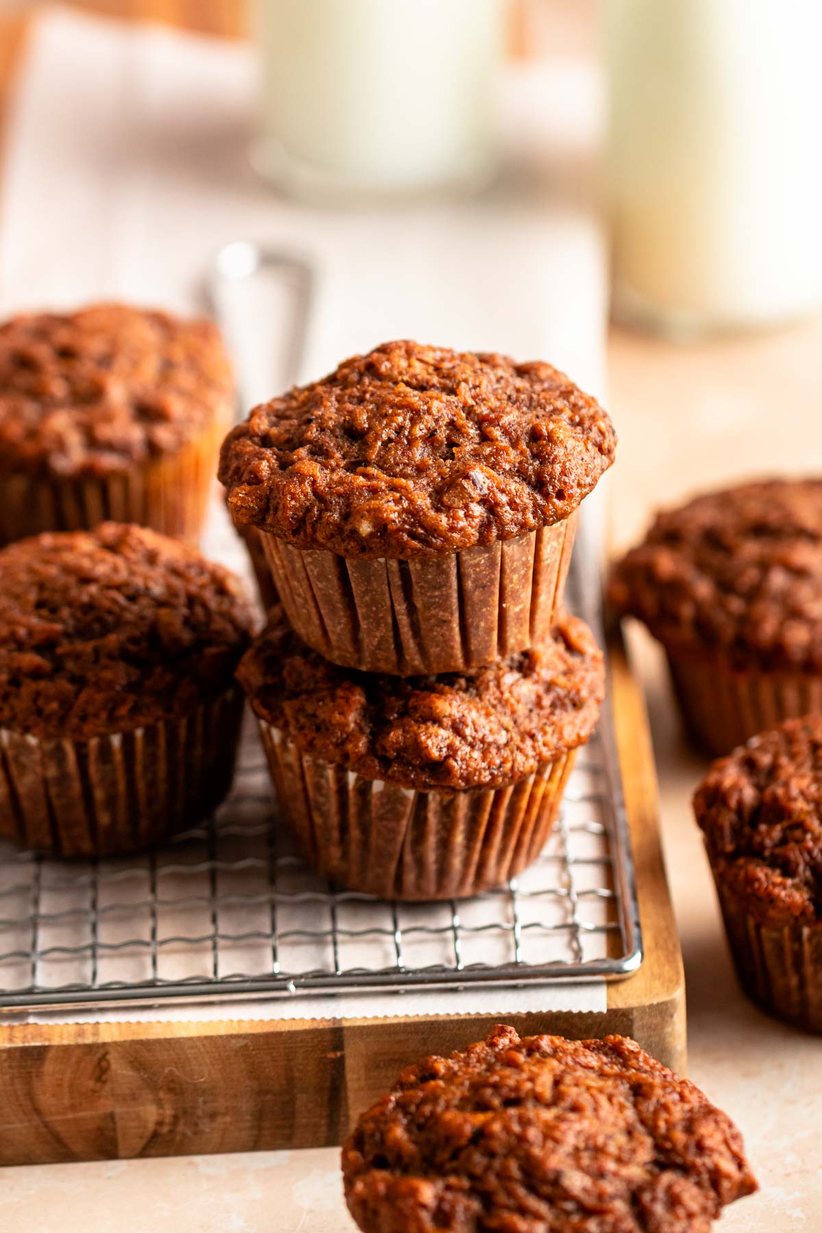 Stack of two muffins.