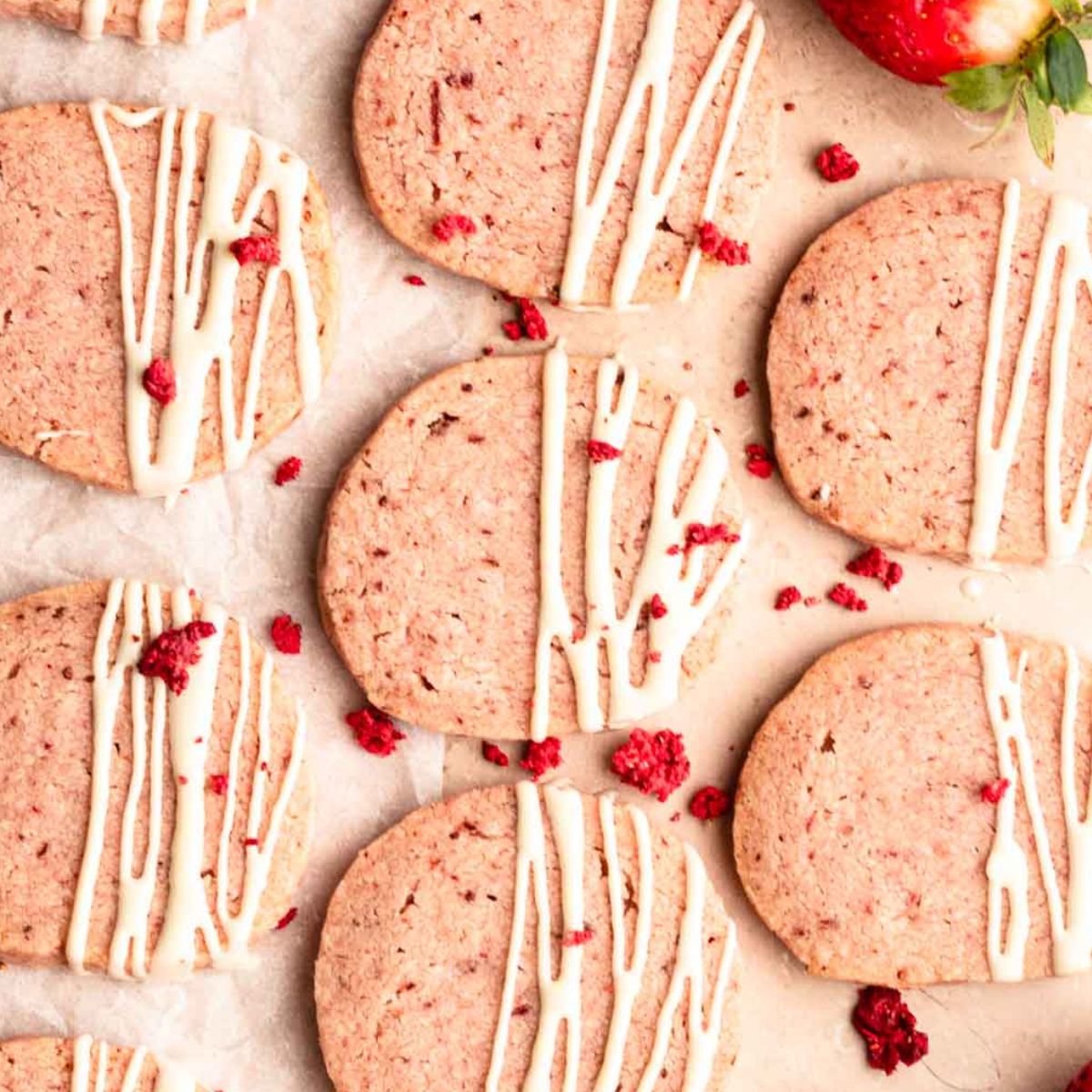 Strawberry shortbread store cookies