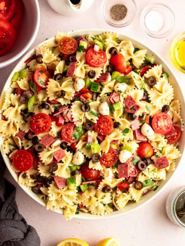 Zesty Italian Pasta Salad With Italian Dressing Rich And Delish