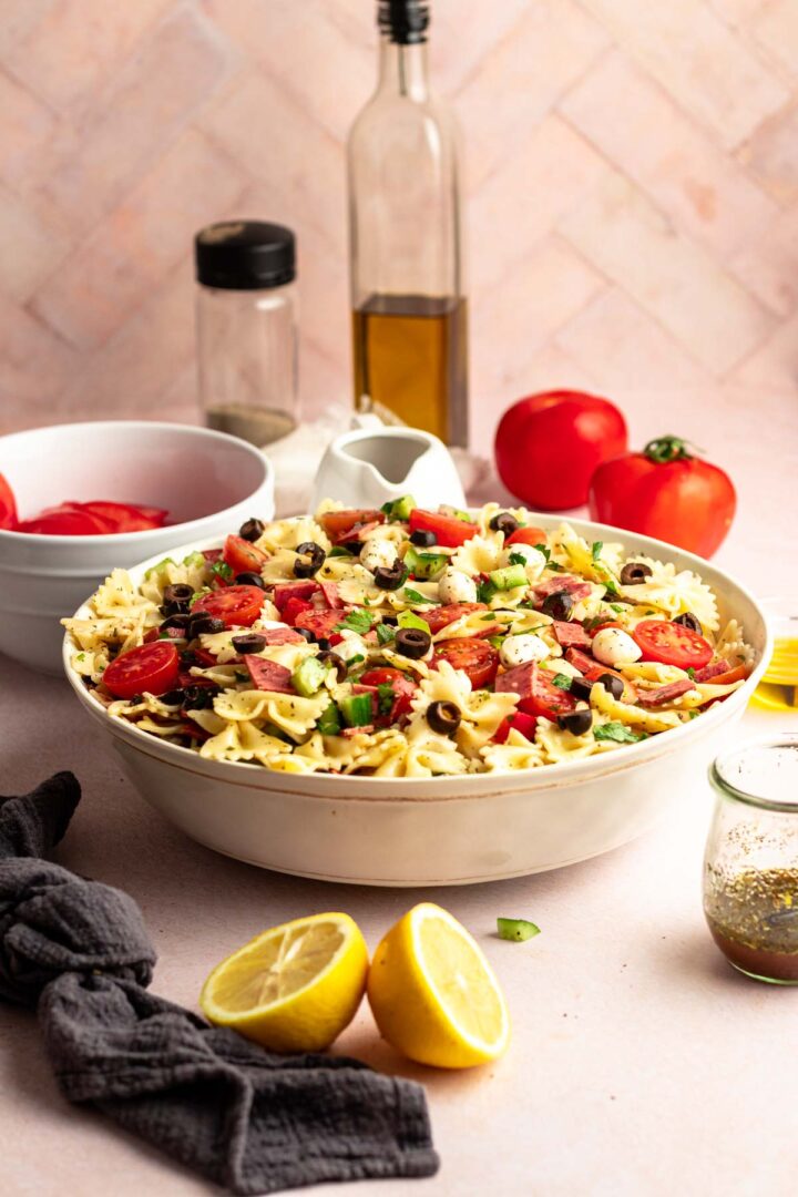 Zesty Italian Pasta Salad With Italian Dressing - Rich And Delish