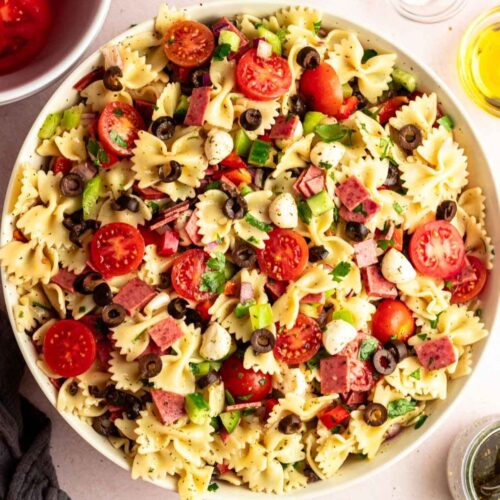 Zesty Italian Pasta Salad With Italian Dressing - Rich And Delish