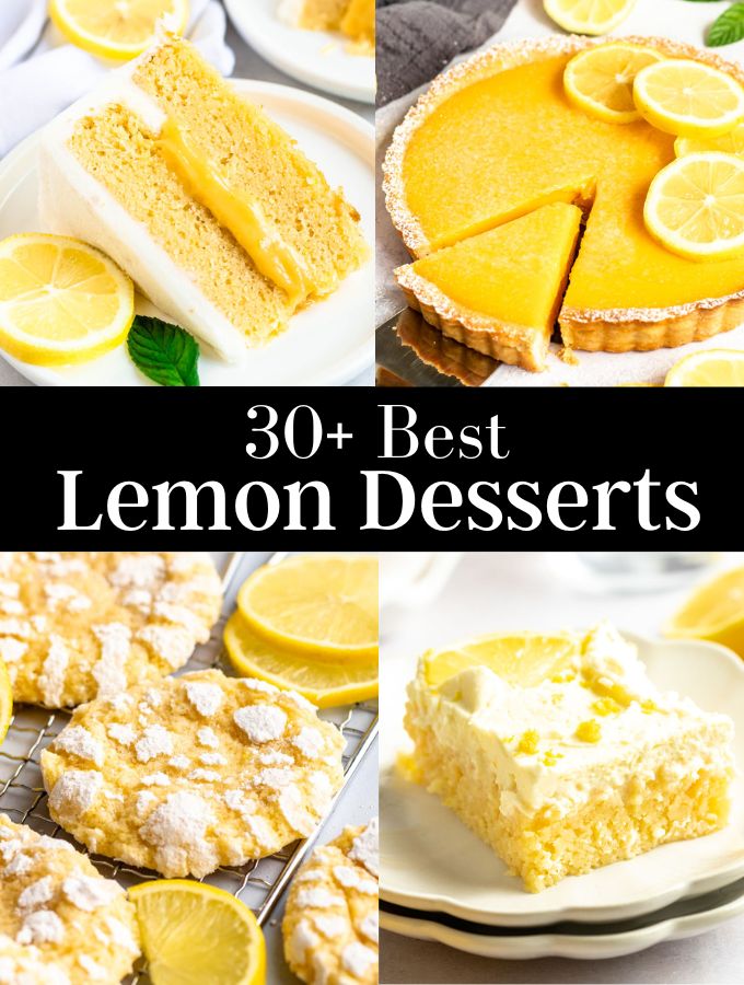 Image of 4 lemon desserts photos.