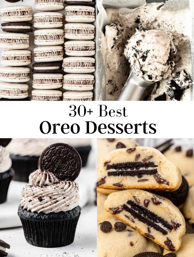 Image of 4 oreo desserts photos.