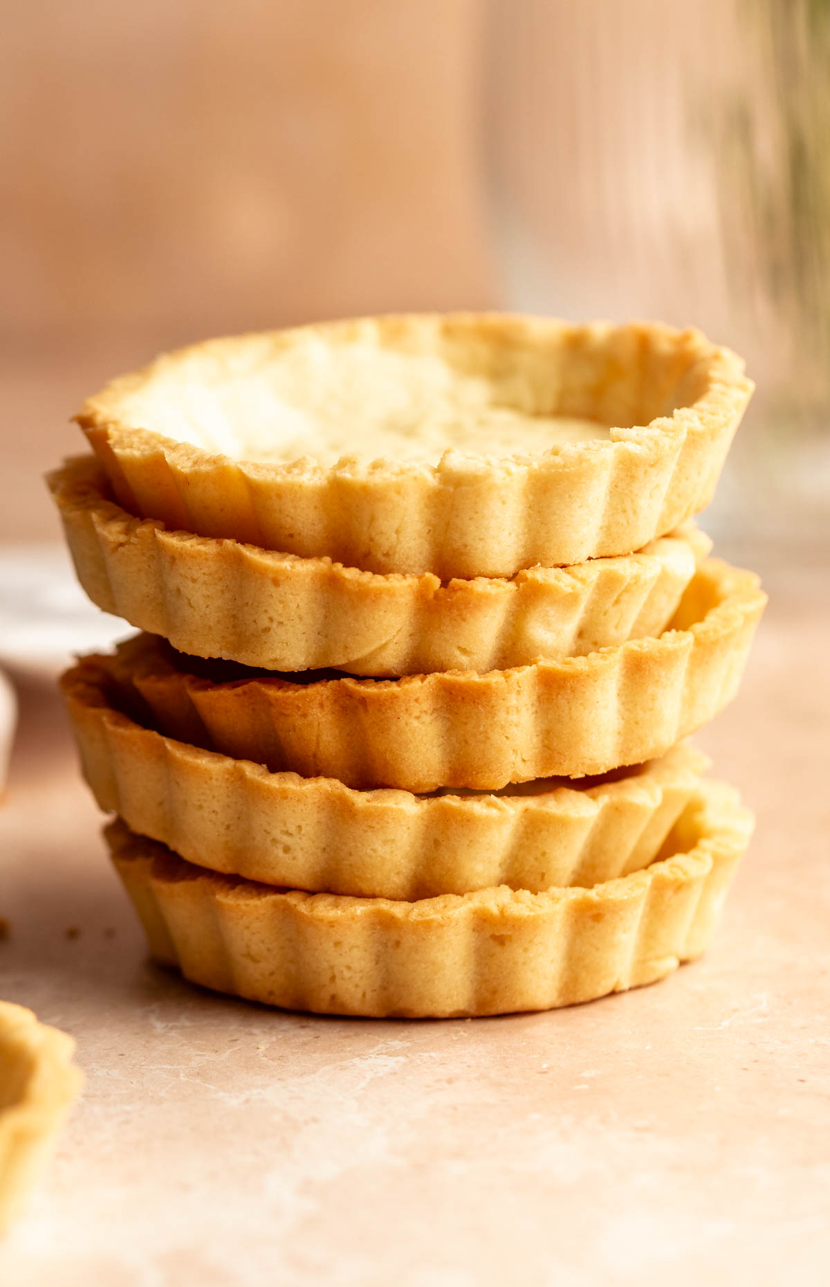 Stack of mini tart shells.