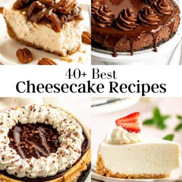 Image of 4 cheesecake recipes photos.