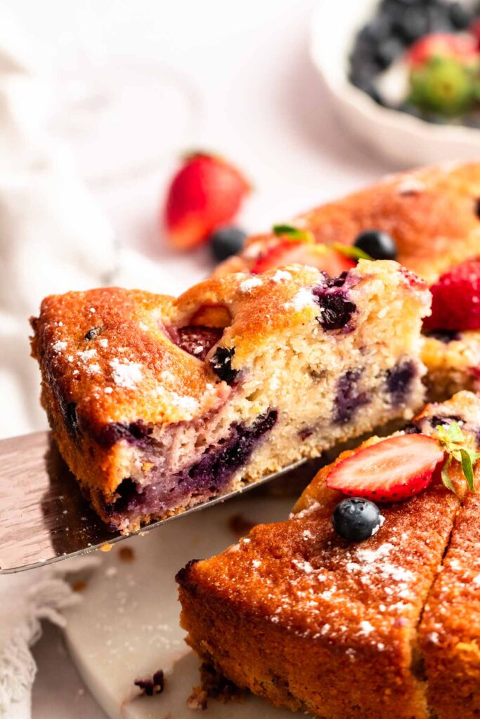 Easy Moist Mixed Berry Cake (One Bowl) Rich And Delish