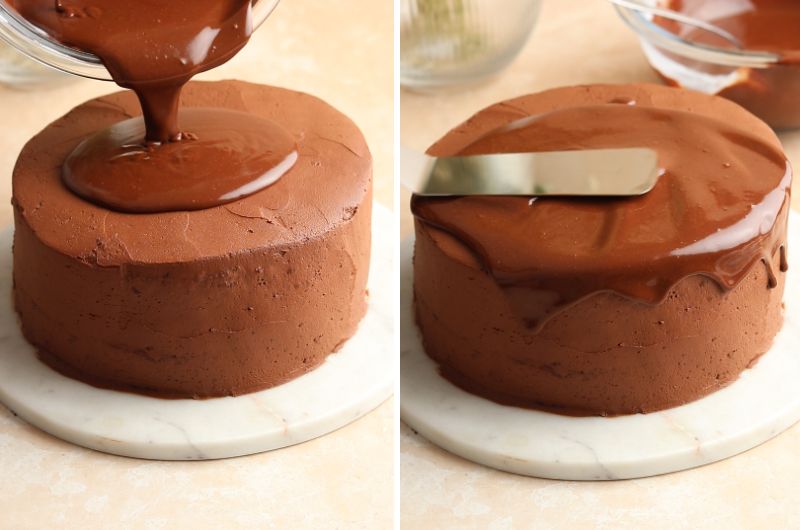 How long does it take you to ganache a cake ? 😍 #foryoupage #ganacher