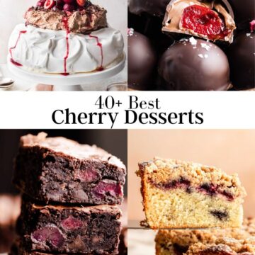 Image of 4 cherry desserts recipes photos.