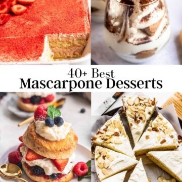 Image of 4 mascarpone desserts recipes photos.