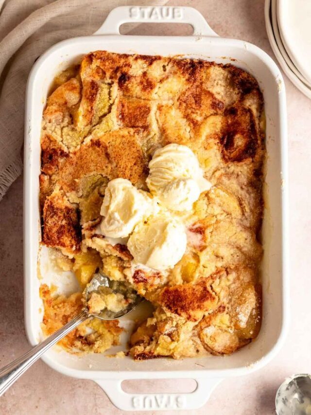 3 Ingredient Peach Cobbler