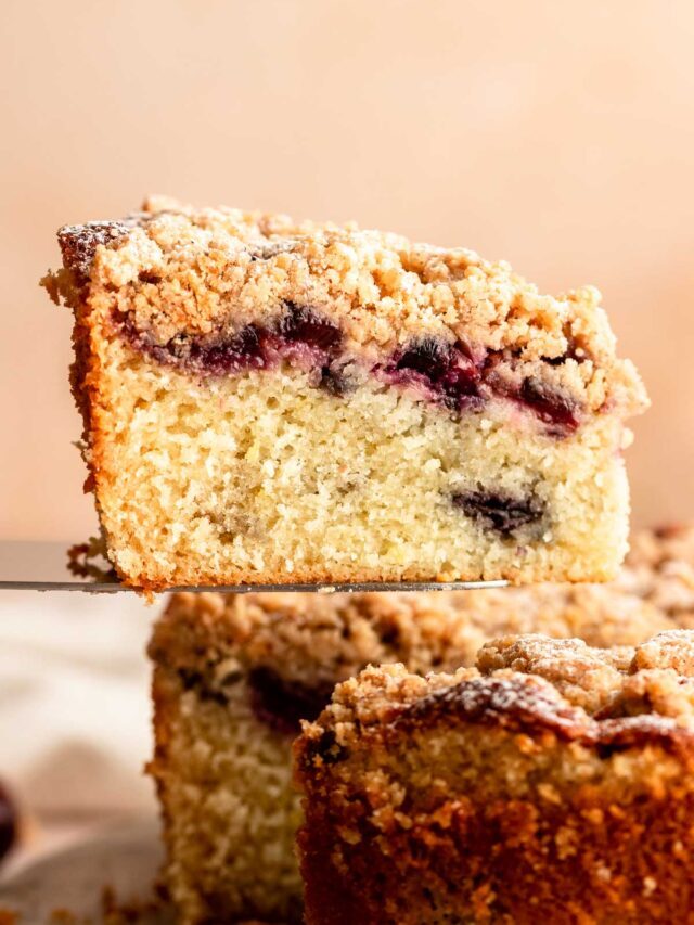 Cherry Coffee Cake W/ Crumble Topping