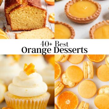 Image of 4 orange desserts recipes photos.