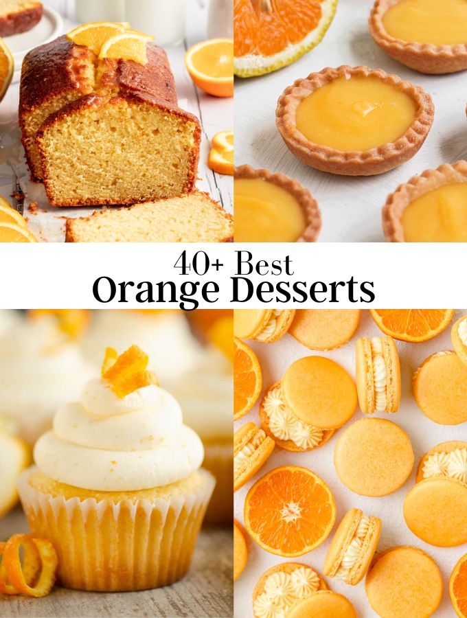 Image of 4 orange desserts recipes photos.