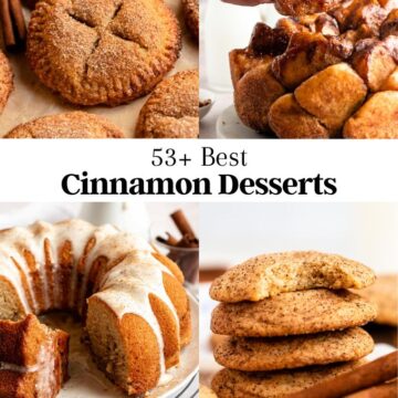 Image of 4 cinnamon desserts photos.