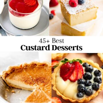Image of 4 custard dessert recipes photos.