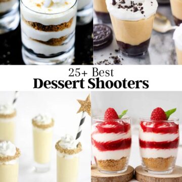 4 images of dessert shooters collection.