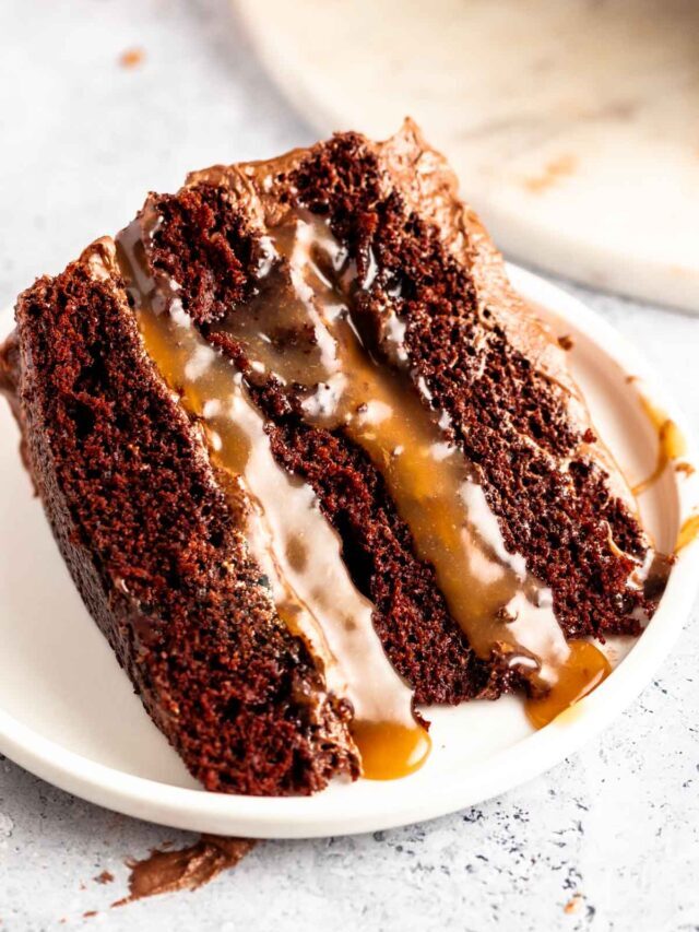 Moist Chocolate Caramel Cake