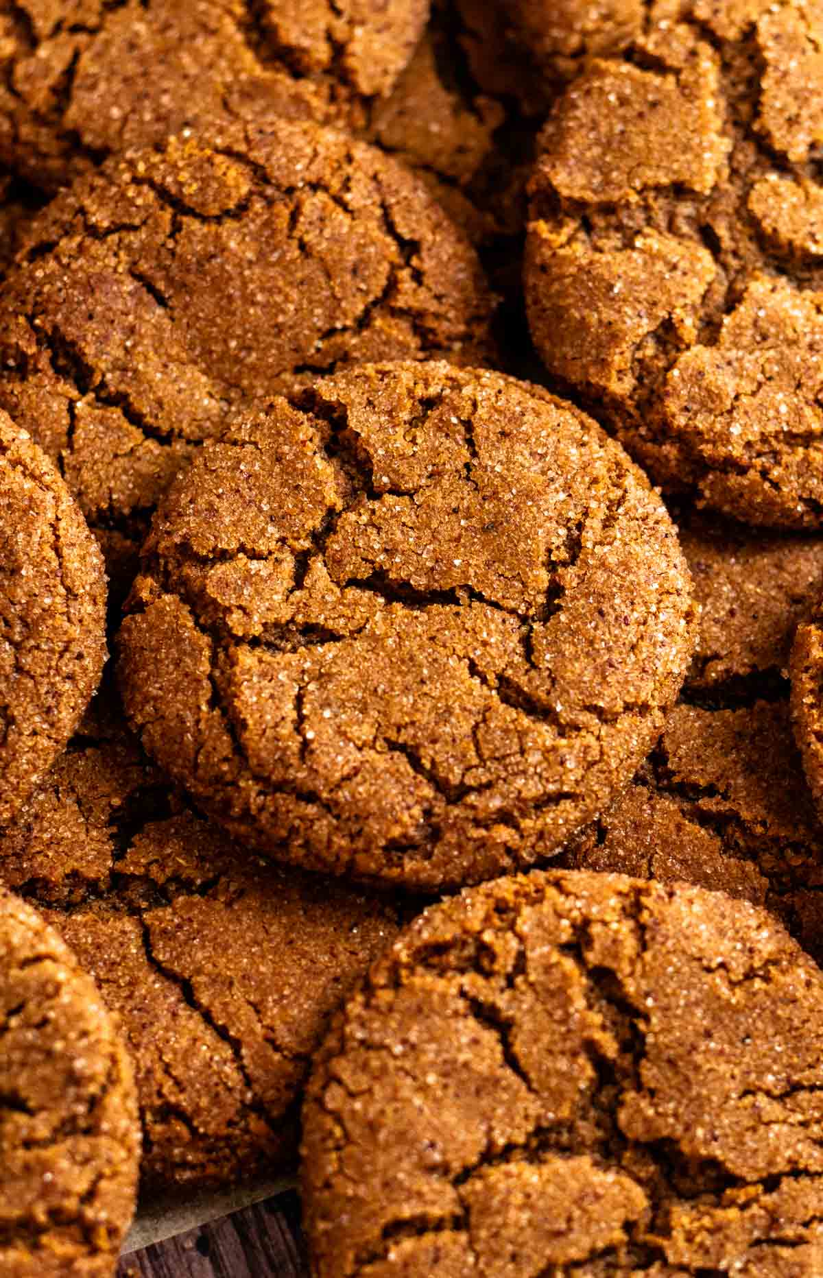 Top of ginger snaps.