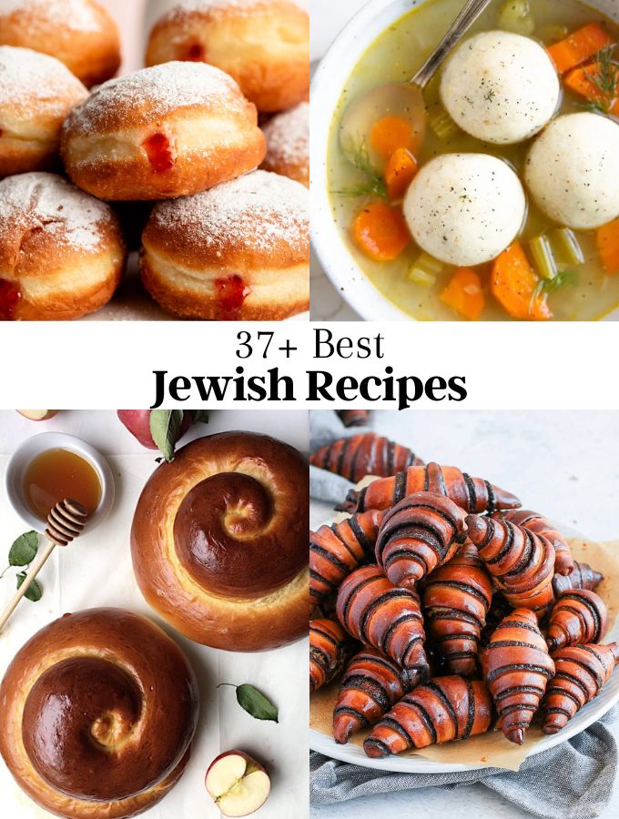 Image of 4 Jewish recipes photos.