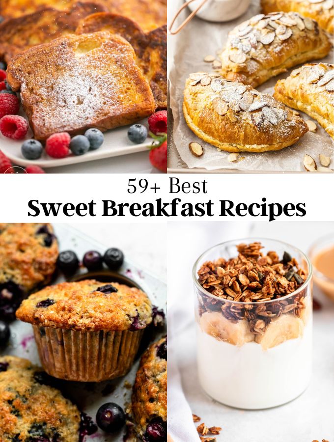 Image of 4 sweet breakfast recipes photos.