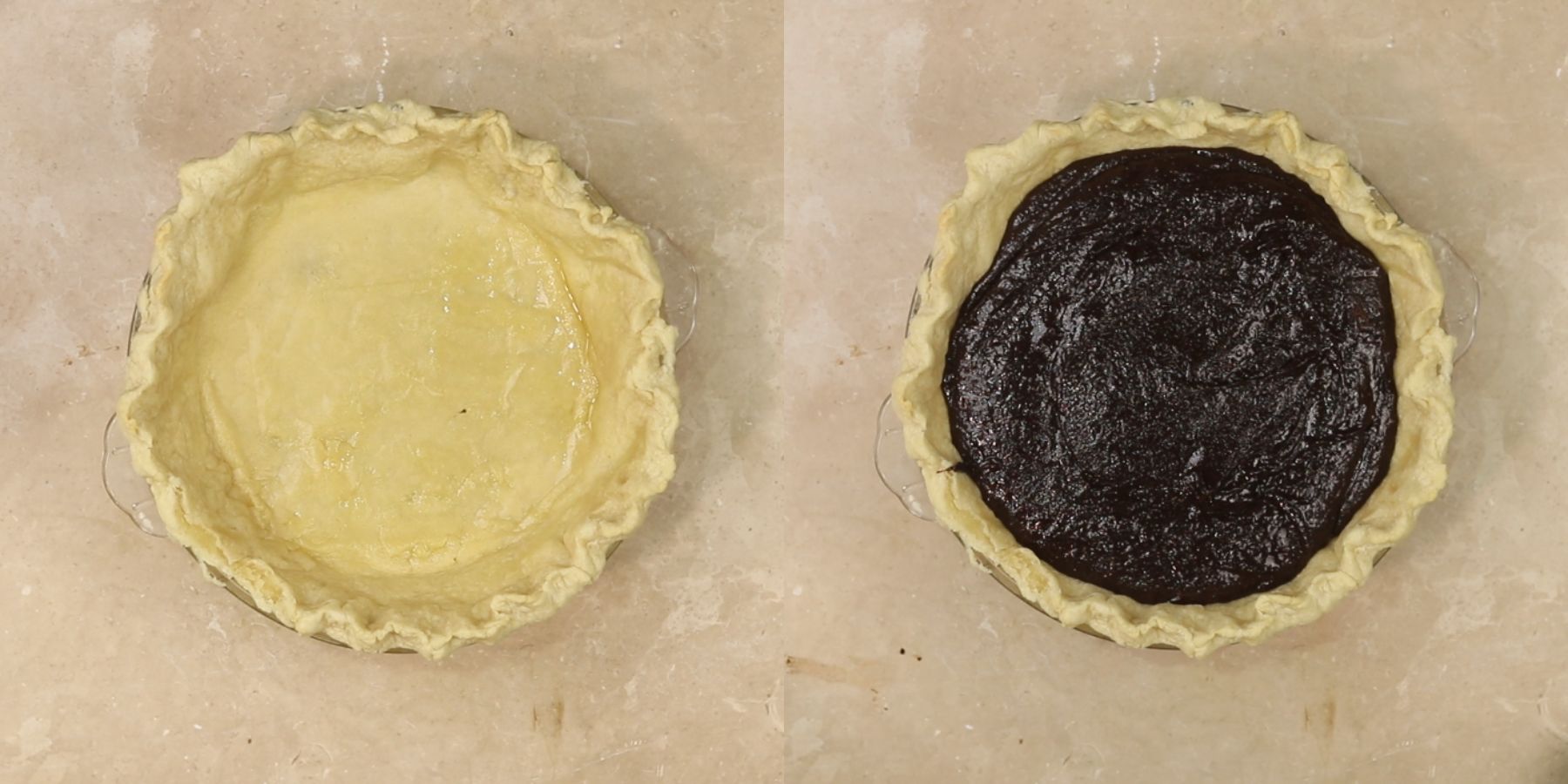 Pie process shots.