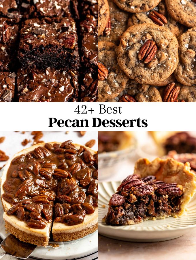 Image of 4 pecan desserts photos.