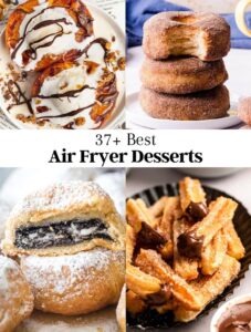 Image of 4 air fryer desserts photos.