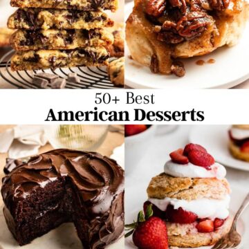 Image of 4 American desserts photos.
