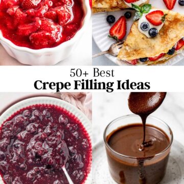 Image of 4 crepe filling ideas photos.